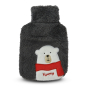 Termofor gumowy w pokrowcu SZARY 0,85 l