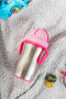 TESCOMA Bambini Ninos 0,3 l różowy - termos / butelka termiczna ze słomką ze stali nierdzewnej