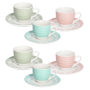 TOGNANA Gipsy Soft 80 ml 6 szt. - filiżanki do espresso porcelanowe ze spodkami