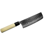 TOJIRO Zen Hammered 16,5 cm beżowy - nóż Nakiri ze stali nierdzewnej