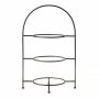 Stojak na talerze metalowy trzypoziomowy LAURA ASHLEY COUNTER CZARNY