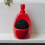 UMBRA Joey 750 ml czerwony - dozownik do płynu do mycia naczyń ceramiczny