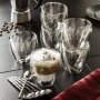 VIALLI DESIGN Cristallo Gama 250 ml 12 el. - szklanki do kawy i herbaty szklane z podwójnymi ściankami i łyżeczkami 