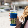 VIALLI DESIGN Fuori 600 ml - kubek termiczny ze słomką szklany