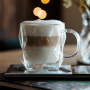 VIALLI DESIGN Geo 450 ml - szklanka do kawy i herbaty termiczna z podwójną ścianką szklana 