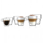 VIALLI DESIGN Senso 6 szt. - szklanki do kawy i herbaty termiczne z podwójnymi ściankami szklane