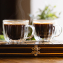 VIALLI DESIGN Tulip 350 ml 2 szt. - szklanki do kawy i herbaty termiczne z podwójnymi ściankami szklane