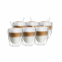 VIALLI DESIGN Vita Strato Mini 320 ml 6 szt. - szklanki do kawy i herbaty termiczne z podwójnymi ściankami szklane ze słomkami