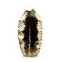 Wazon na kwiaty ceramiczny MONDEX LEAF GOLD 28 cm