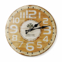 Zegar ścienny szklany CHATEAU CANET BRĄZOWY 30 cm