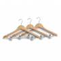 ZELLER Hangers 3 szt. - wieszaki na ubrania drewniane z klipsami 
