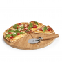 ZELLER Pizza 32 cm - deska do pizzy bambusowa z nożem