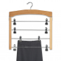 ZELLER Skirt - wieszak na spodnie z czterema poprzeczkami drewniany