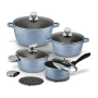 Zestaw 4 garnków aluminiowych z pokrywkami i akcesoriami KONIGHOFFER POLLO 12 el.