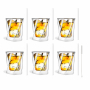 VIALLI DESIGN Cristallo 300 ml 6 szt. - szklanki do whisky termiczne z podwójnymi ściankami i słomkami szklane