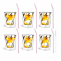 VIALLI DESIGN Cristallo 300 ml 6szt. - szklanki do whisky termiczne z podwójnymi ściankami i słomkami szklane