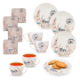 Zestaw filiżanek porcelanowych z talerzami deserowymi i podstawkami pod kubek SERENITY (12 el.)