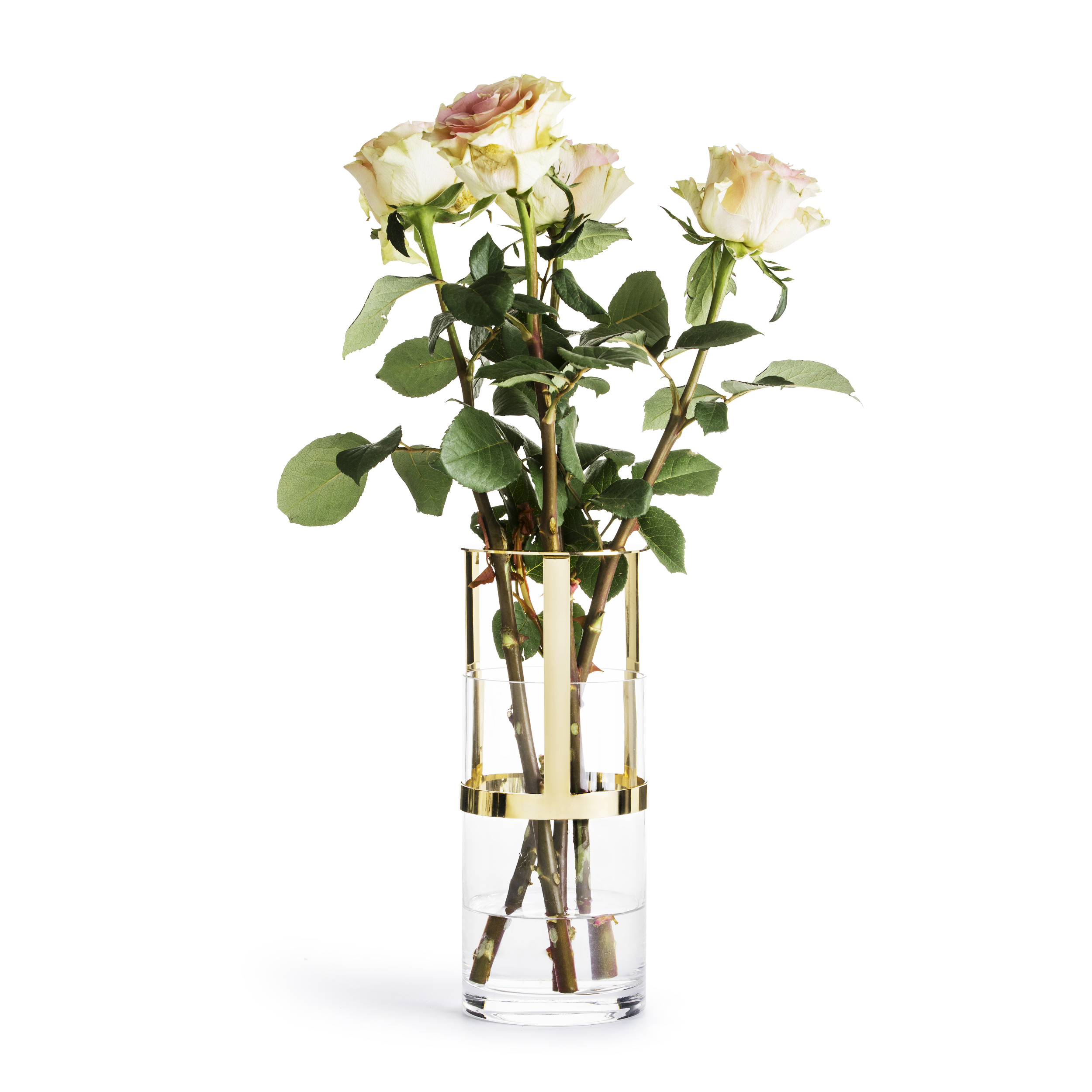 SAGAFORM Blumenvase Glas Dekovase Tischvase Pflanze Stehvase Vase WINTER GOLD