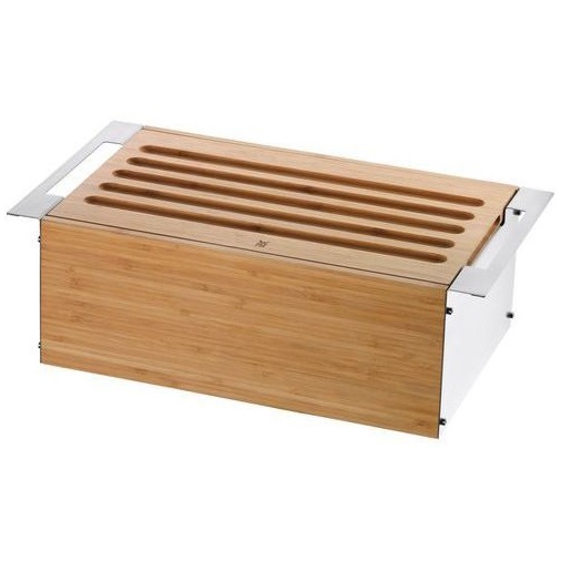 WMF Holz BROTKASTEN Brotkorb Brotbox mit Schneidebrett Deckel Tablett GOURMET