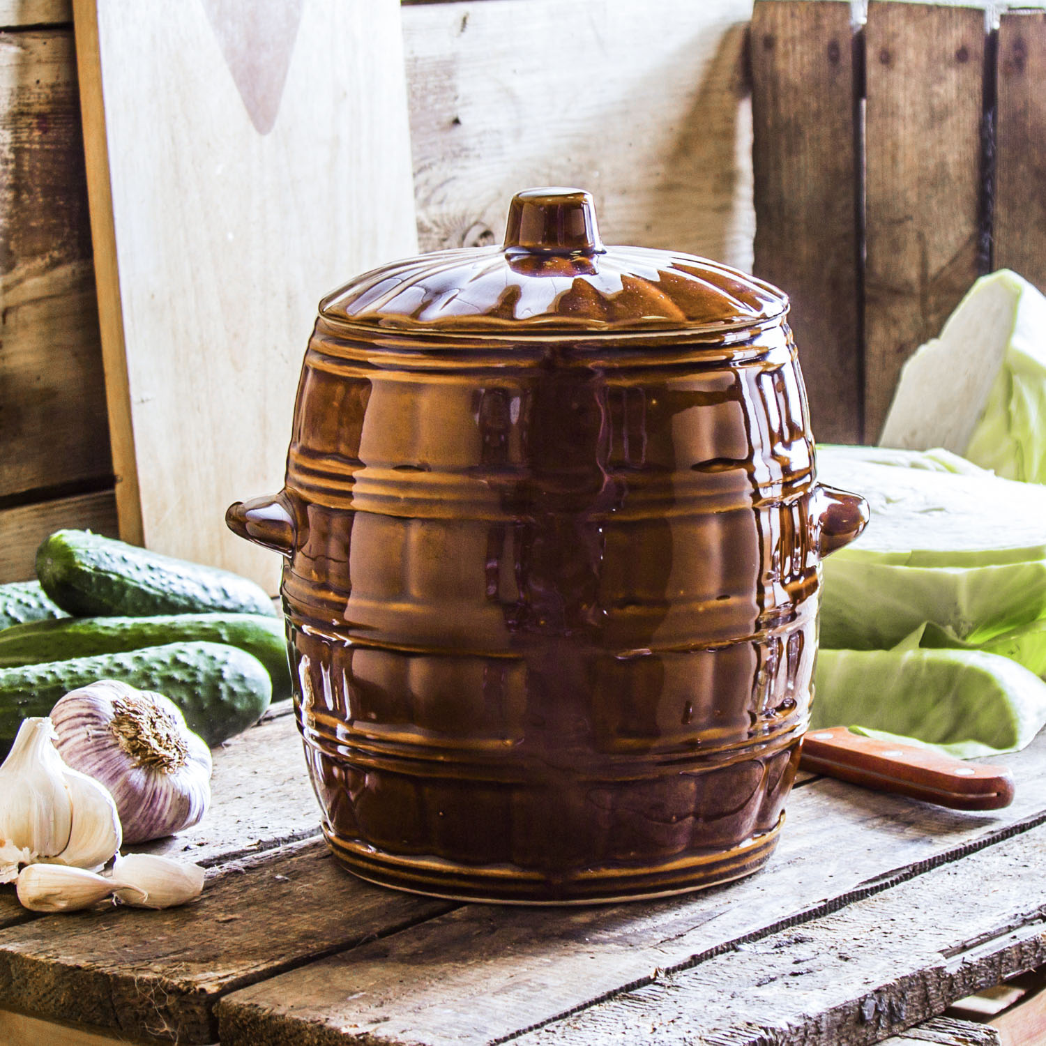 GÄRTOPF Steinzeug Sauerkrauttopf Gurkentopf Rumtopf